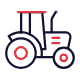 Picto animé d'un tracteur