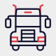 picto animé de camion articulée